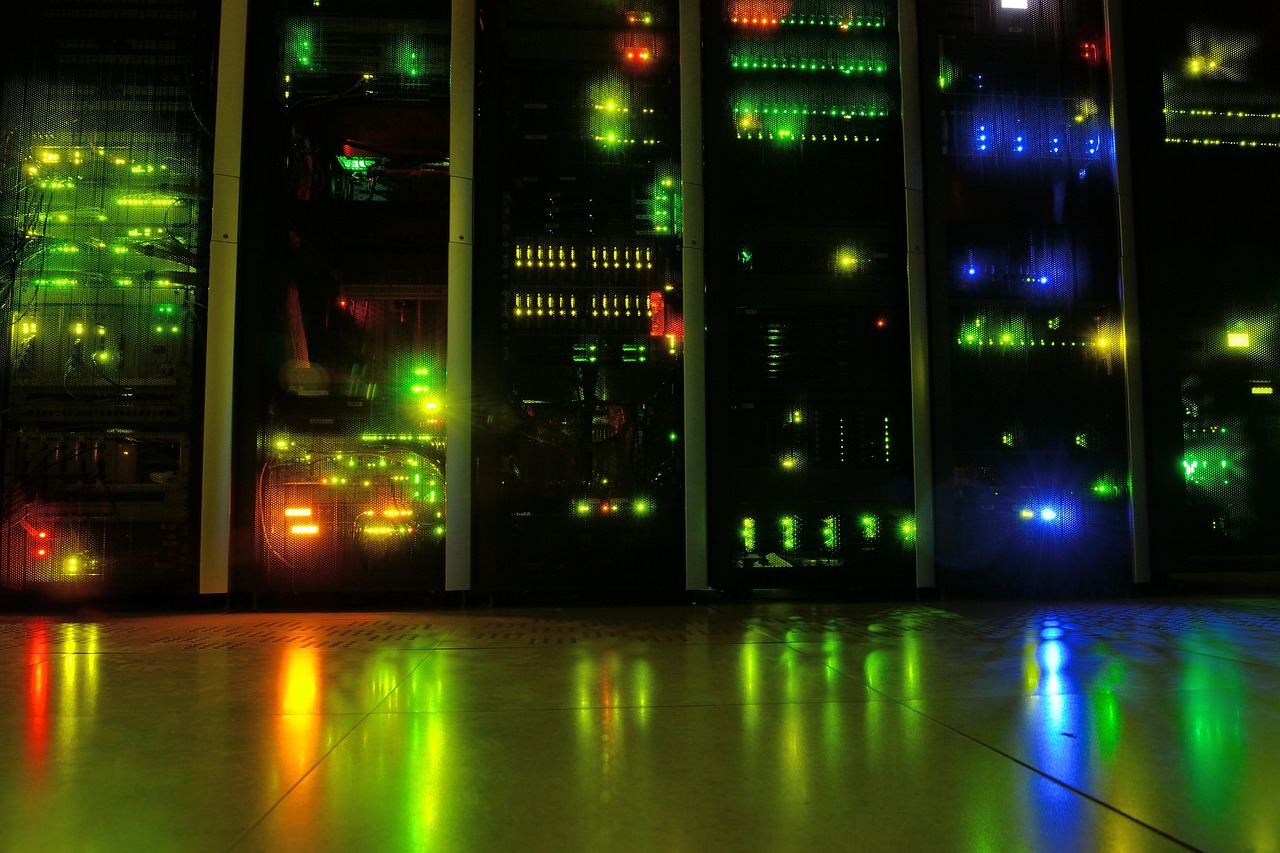 Illustrative server room photography; not a verified SouthIDc facility.